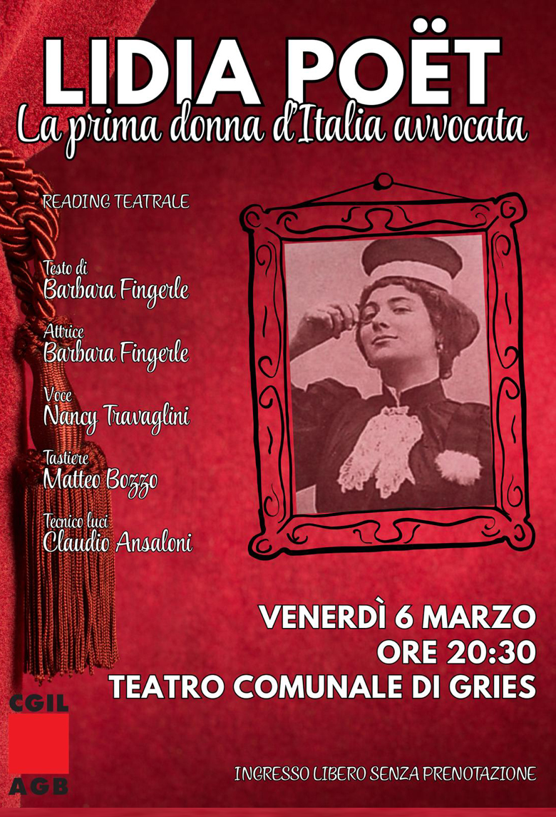 Theaterstück - Lidia Poët, die erste italienische Anwältin